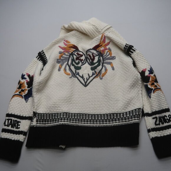 Zadig & Voltaire Ella Embroidered Cardigan Coat M/L - Picture 4 of 12